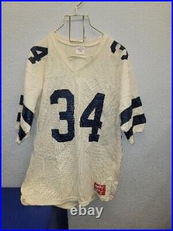 Vintage 80s Rawlings HERSCHEL WALKER #34 Dallas Cowboys Mesh Football Jersey L