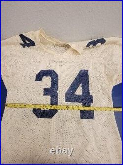 Vintage 80s Rawlings HERSCHEL WALKER #34 Dallas Cowboys Mesh Football Jersey L