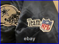 Vintage 90's DALLAS COWBOYS Satin Jacket Men's Size XL Chalk Line Made in USA