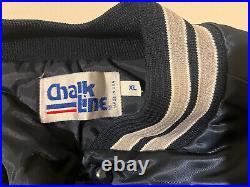 Vintage 90's DALLAS COWBOYS Satin Jacket Men's Size XL Chalk Line Made in USA