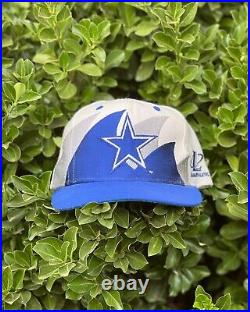 Vintage 90's Dallas Cowboys Logo Athletic LA Sharktooth Snapback Hat Pro Line