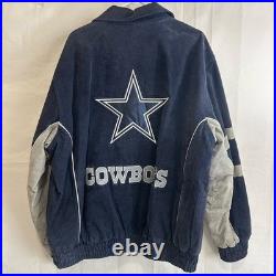 Vintage 90's NFL Dallas Cowboys Carl Banks G-III Sports Suede Leather Jacket XL