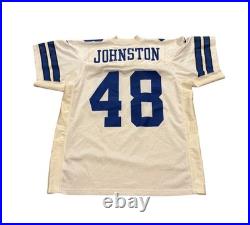 Vintage 90's Nike Dallas Cowboys Daryl Moose Johnston #48 NFL Jersey White 48