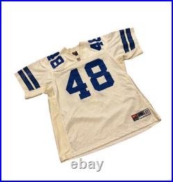 Vintage 90's Nike Dallas Cowboys Daryl Moose Johnston #48 NFL Jersey White 48