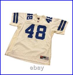 Vintage 90's Nike Dallas Cowboys Daryl Moose Johnston #48 NFL Jersey White 48