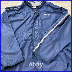 Vintage 90's Nike Men's L Dallas Cowboys Waterproof Parka Jacket Fleece Hood