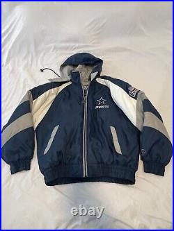 Vintage 90's Pro Player NFL Dallas cowboys blue and white puffer Men's Large Vintage 90's Pro Player NFL Dallas cowboys blue and white puffer Men's Large