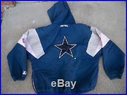 Vintage 90's Starter Dallas Cowboys Football NFL Men's Pullover Jacket Coat LG