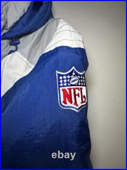 Vintage 90's Starter Dallas Cowboys Jacket Pullover Large L Puffer Quarter Zip