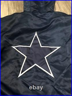 Vintage 90's Starter Dallas Cowboys NFL Satin Jacket Sherpa Lined Men's XL