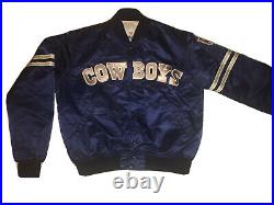 Vintage 90's Starter Satin Varsity Dallas Cowboys NFL JACKET Size Men's L Large