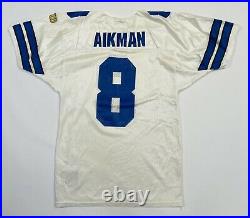 Vintage 90's Wilson Dallas Cowboys Troy Aikman Home Jersey Size Large (L 46)