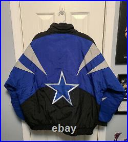 Vintage 90s Apex One Dallas Cowboys Shark Tooth Jacket Size XL Pro Line NFL