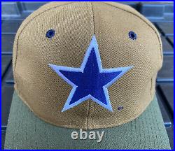 Vintage 90s Dallas Cowboys American Needle Blockhead 100% Wool SnapBack Hat Cap