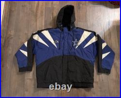 Vintage 90s Dallas Cowboys Apex One NFL Pro Line Puffer Hoodie Jacket XL