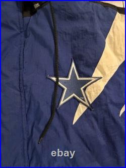 Vintage 90s Dallas Cowboys Apex One NFL Pro Line Puffer Hoodie Jacket XL