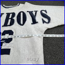 Vintage 90s Dallas Cowboys Emmitt Smith Mens 2XL Sweatshirt USA Legends RARE