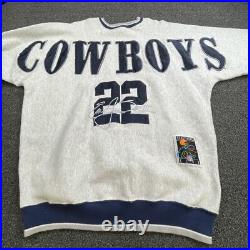 Vintage 90s Dallas Cowboys Emmitt Smith Mens 2XL Sweatshirt USA Legends RARE