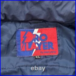 Vintage 90s Dallas Cowboys Jacket Mens XL Blue White NFL Football Hooded Puffer