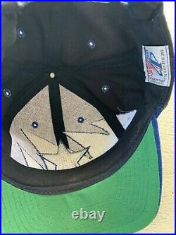 Vintage 90s Dallas Cowboys Logo Athletic Sharktooth Snapback Hat Cap Blackdome