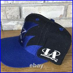 Vintage 90s Dallas Cowboys Logo Athletic Sharktooth Snapback Hat Cap Blackdome