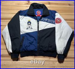 Vintage 90s Dallas Cowboys Looney Tunes NFL Football Bomber Jacket Size Medium