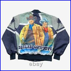 Vintage 90s Dallas Cowboys NFL Chalkline Fanimation Snap Jacket Men's Medium