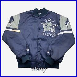 Vintage 90s Dallas Cowboys NFL Chalkline Fanimation Snap Jacket Men's Medium