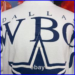 Vintage 90s Dallas Cowboys NFL Crewneck Sweatshirt Spellout Mens Sz XL