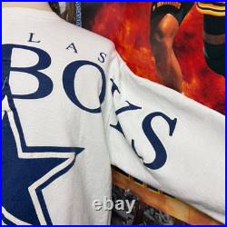 Vintage 90s Dallas Cowboys NFL Crewneck Sweatshirt Spellout Mens Sz XL