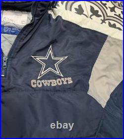 Vintage 90s Dallas Cowboys NFL Football Team NFL 1990s Hooded Jacket Size Large