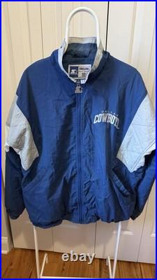 Vintage 90s Dallas Cowboys NFL Starter Jacket Size XL Full Zip Men's