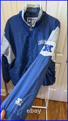 Vintage 90s Dallas Cowboys NFL Starter Jacket Size XL Full Zip Men's