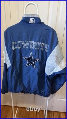 Vintage 90s Dallas Cowboys NFL Starter Jacket Size XL Full Zip Men's