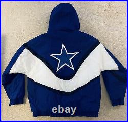 Vintage 90s Dallas Cowboys Parka Jacket by Apex One Size L Pro Line NFL Hooded