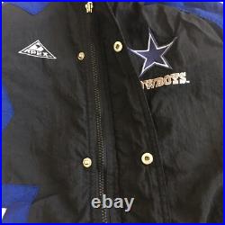 Vintage 90s Dallas Cowboys Pro Line Apex One Big Star Hood Jacket Men's Size XL
