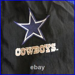 Vintage 90s Dallas Cowboys Pro Line Apex One Big Star Hood Jacket Men's Size XL