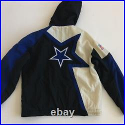 Vintage 90s Dallas Cowboys Pro Line Apex One Big Star Hood Jacket Men's Size XL