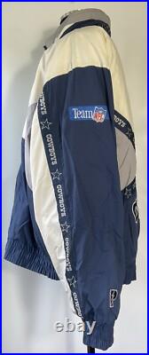 Vintage 90s Dallas Cowboys Pro Player Puffer Jacket Size XXL Blue NFL Football
