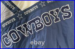 Vintage 90s Dallas Cowboys Pro Player Puffer Jacket Size XXL Blue NFL Football