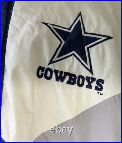 Vintage 90s Dallas Cowboys Pro Player Puffer Jacket Size XXL Blue NFL Football
