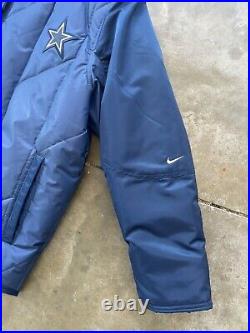 Vintage 90s Dallas Cowboys Puffer Jacket Nike Team Tag Size XL Rare