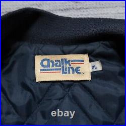 Vintage 90s Dallas Cowboys Satin Jacket Mens Size XL Chalk Line Made in USA