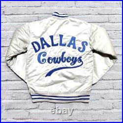Vintage 90s Dallas Cowboys Satin Jacket Mens Size XS Felco Made in USA