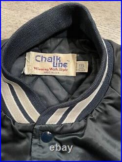 Vintage 90s Dallas Cowboys Satin Jacket Mens Size XXL Chalk Line Made in USA