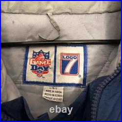 Vintage 90s Dallas Cowboys Shark Bite Puffer Quarter Zip Jacket Size Large