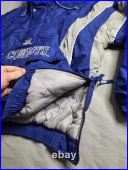 Vintage 90s Dallas Cowboys Starter Pro Line Jacket Mens Size Large Blue Gray EUC