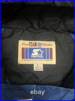 Vintage 90s Dallas Cowboys Starter Puffer Jacket Classic Team Collection Sz L