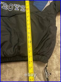 Vintage 90s Dallas Cowboys Starter Puffer Jacket Classic Team Collection Sz L