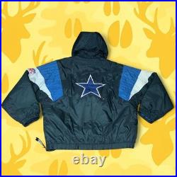 Vintage 90s Dallas Cowboys Starter Puffy Jacket Half-Zip Pullover